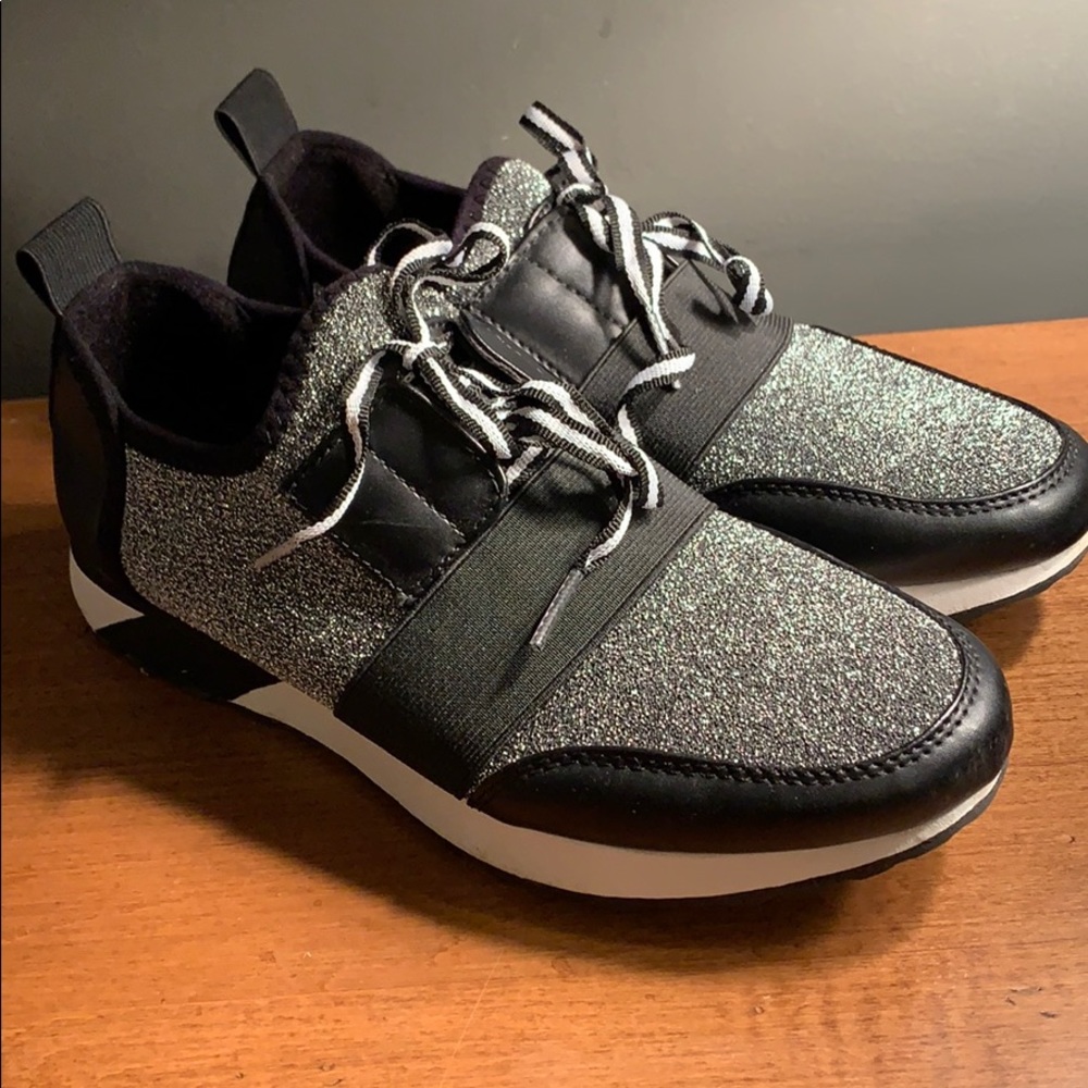 Brash sneakers black silver sparkle Size 7
